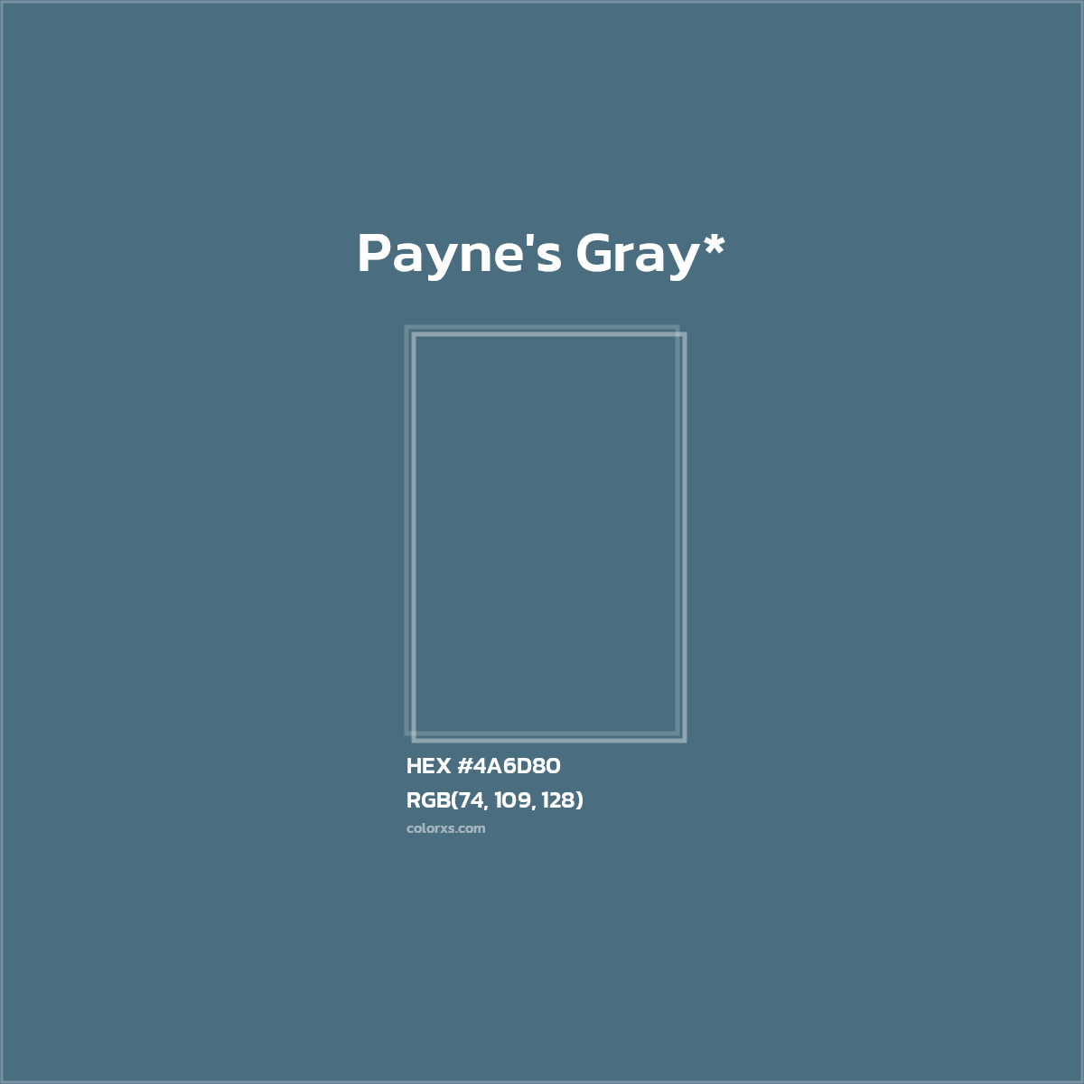 HEX #4A6D80 Color Name, Color Code, Palettes, Similar Paints, Images