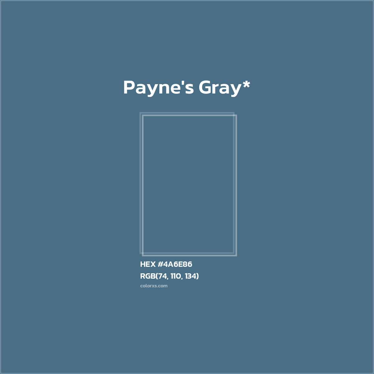HEX #4A6E86 Color Name, Color Code, Palettes, Similar Paints, Images