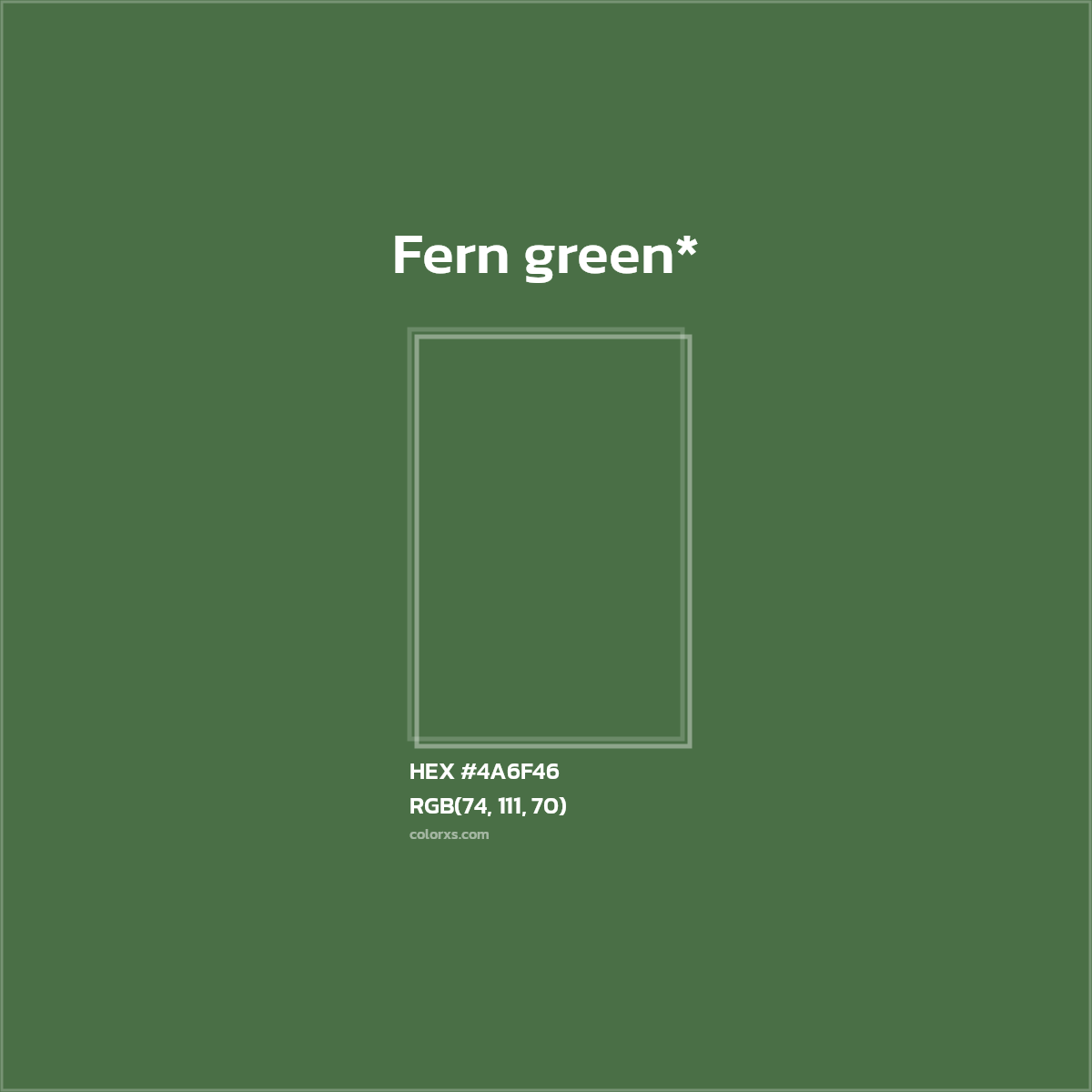 HEX #4A6F46 Color Name, Color Code, Palettes, Similar Paints, Images