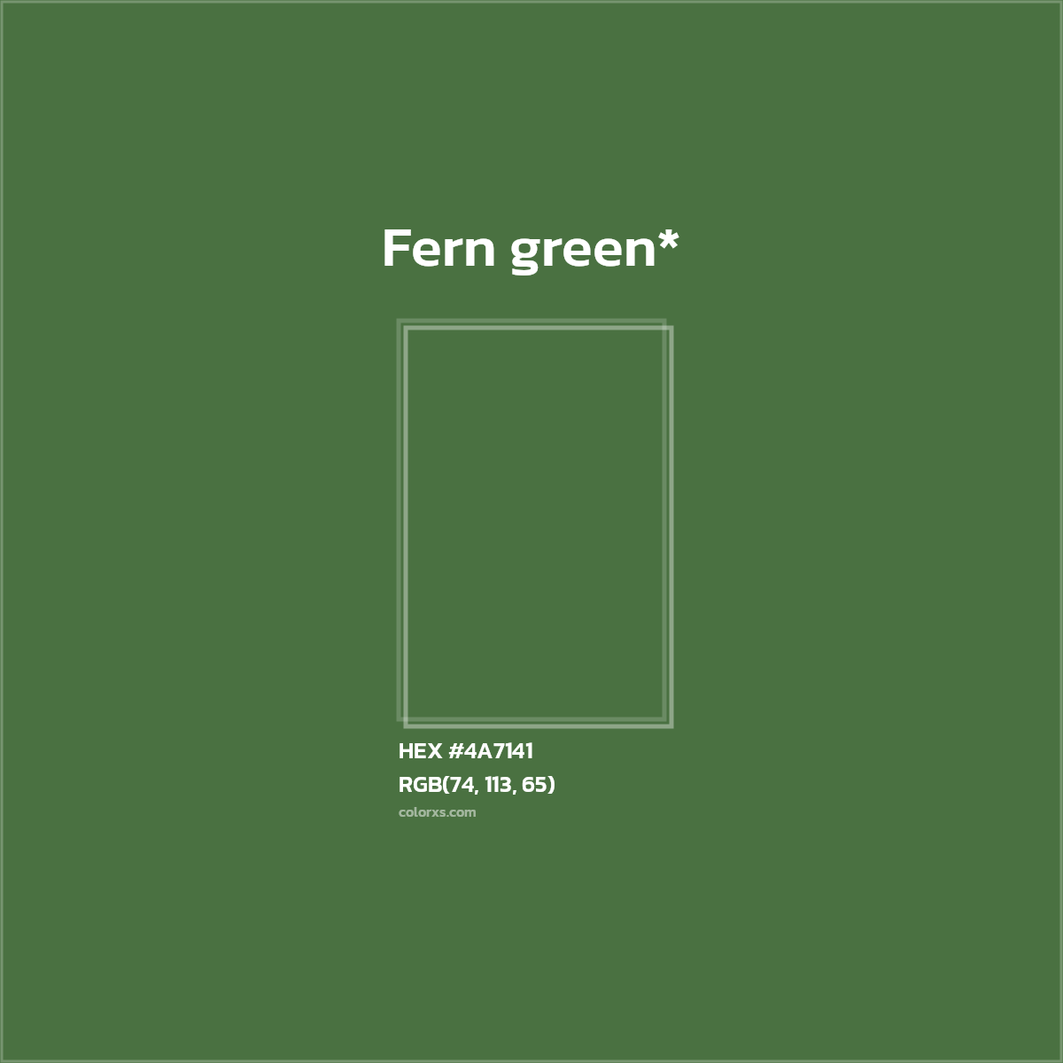 HEX #4A7141 Color Name, Color Code, Palettes, Similar Paints, Images