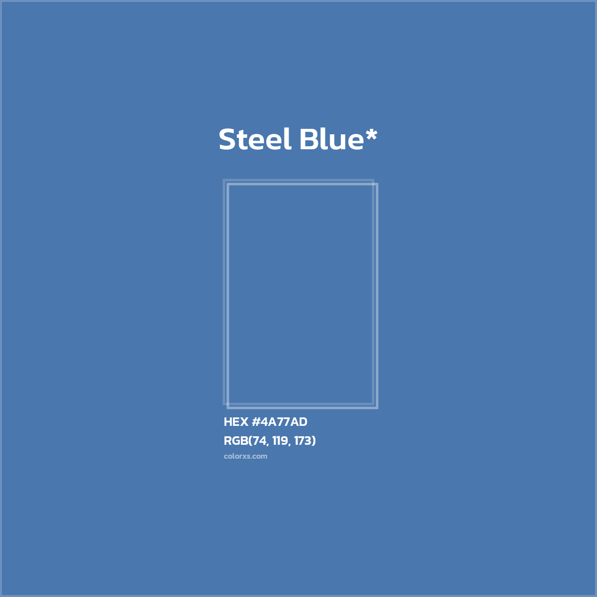 HEX #4A77AD Color Name, Color Code, Palettes, Similar Paints, Images
