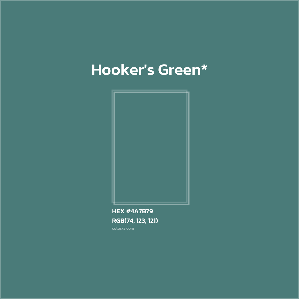 HEX #4A7B79 Color Name, Color Code, Palettes, Similar Paints, Images