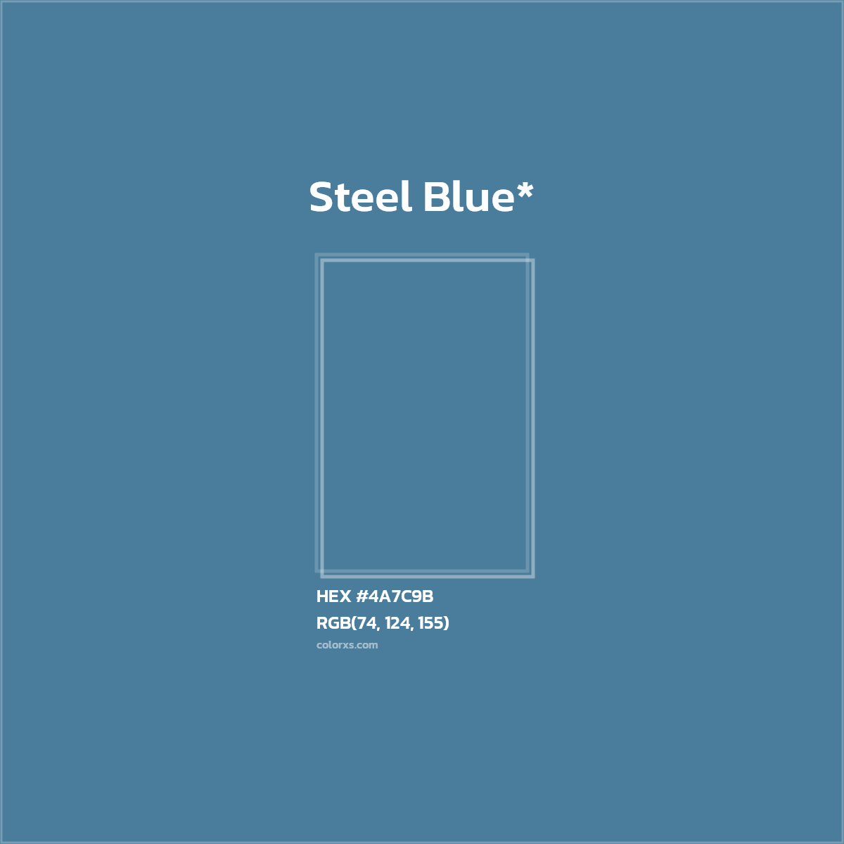 HEX #4A7C9B Color Name, Color Code, Palettes, Similar Paints, Images