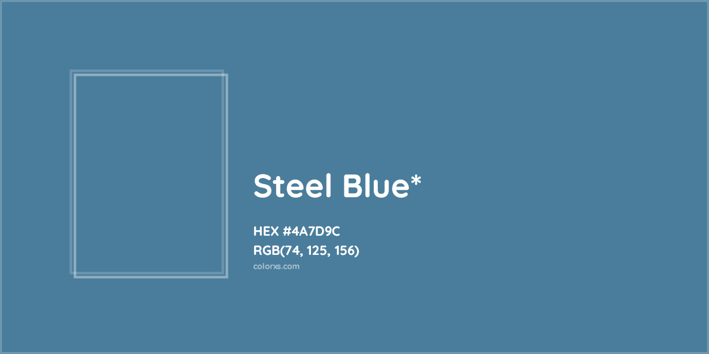 HEX #4A7D9C Color Name, Color Code, Palettes, Similar Paints, Images
