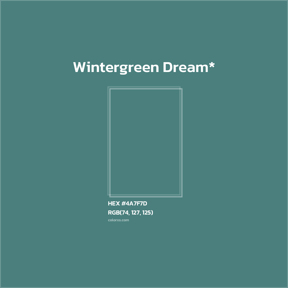 HEX #4A7F7D Color Name, Color Code, Palettes, Similar Paints, Images