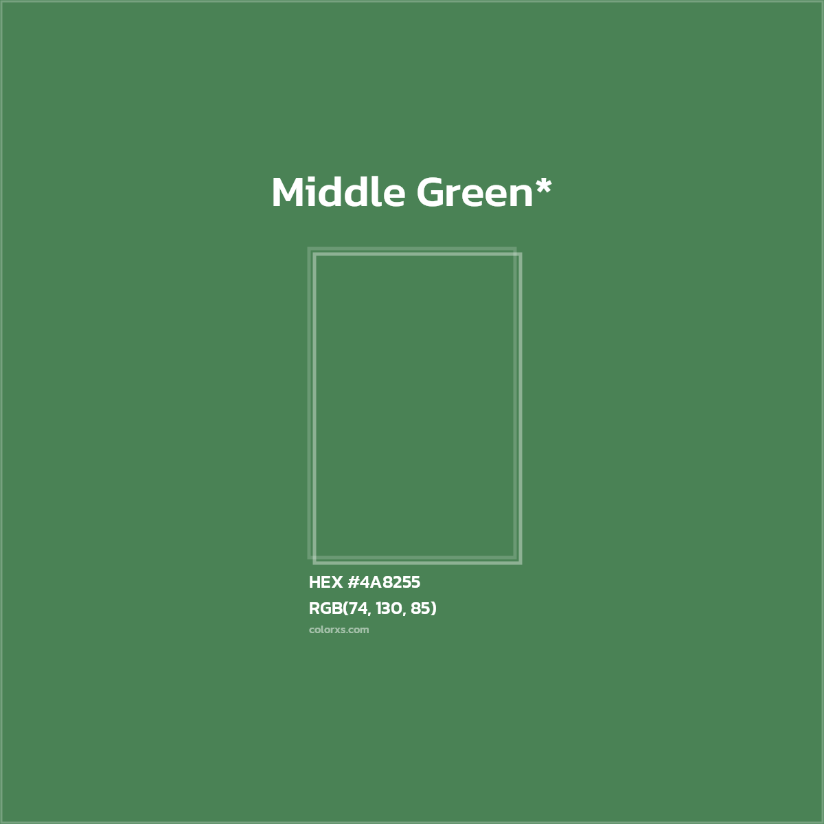 HEX #4A8255 Color Name, Color Code, Palettes, Similar Paints, Images