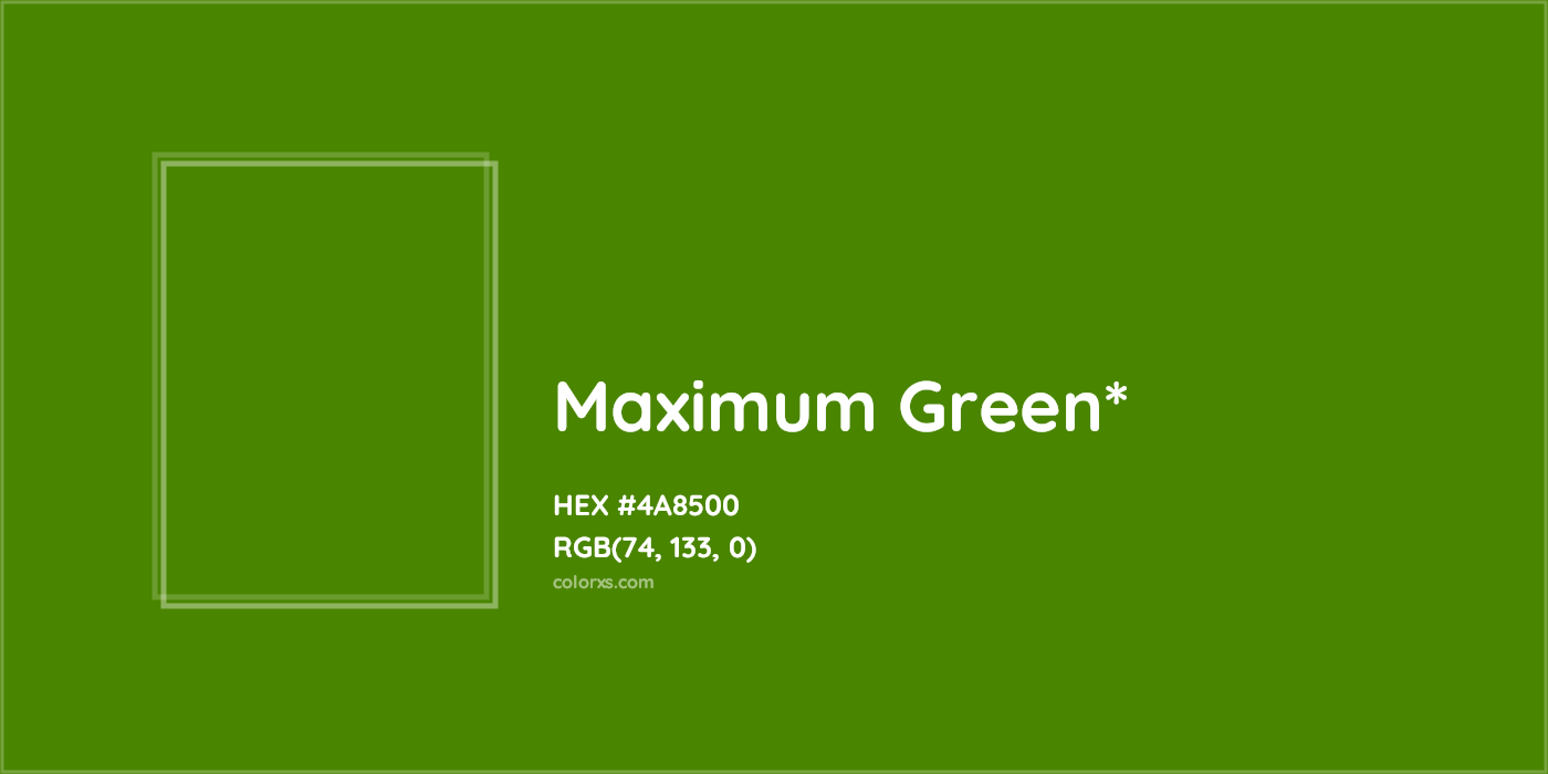 HEX #4A8500 Color Name, Color Code, Palettes, Similar Paints, Images