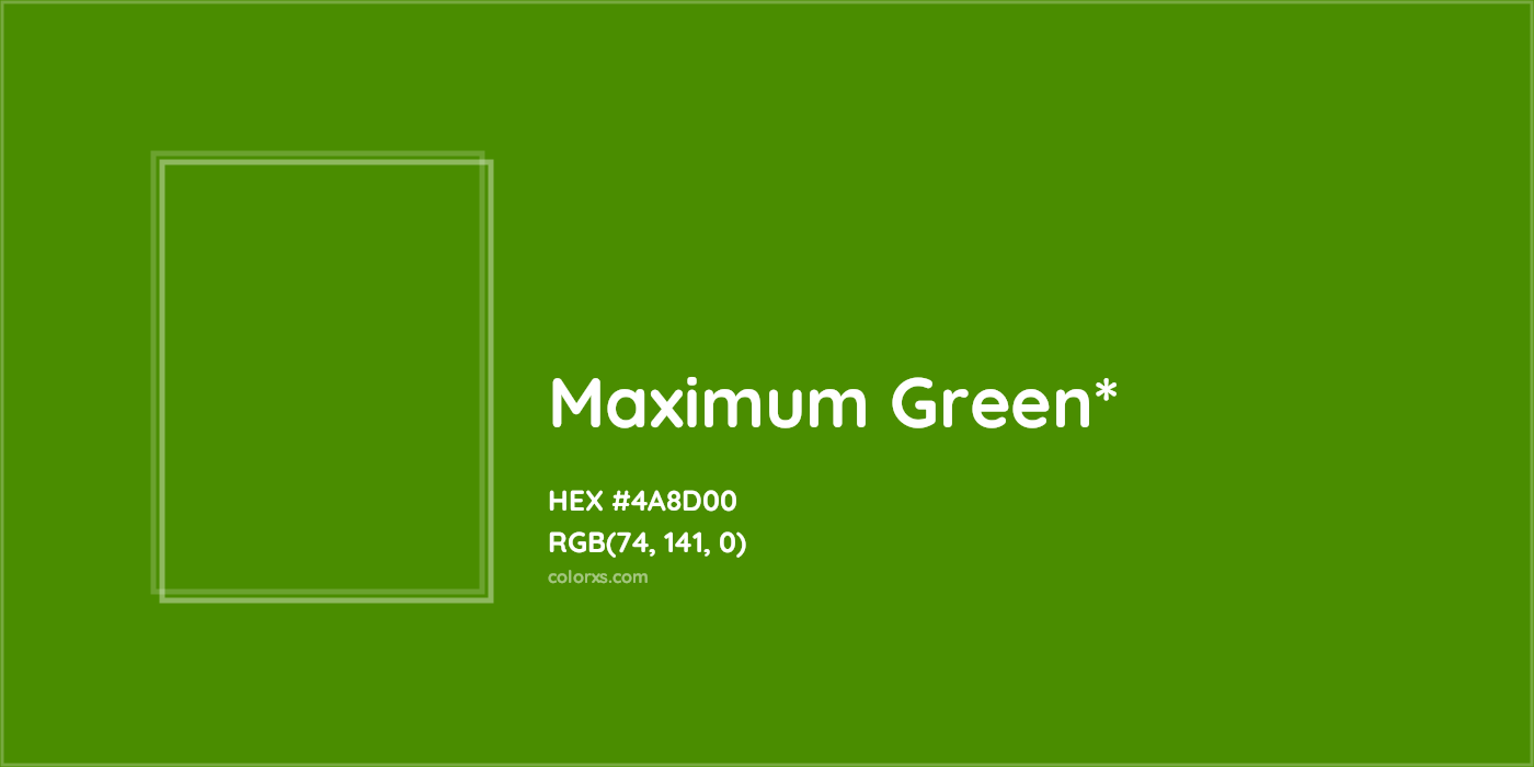 HEX #4A8D00 Color Name, Color Code, Palettes, Similar Paints, Images
