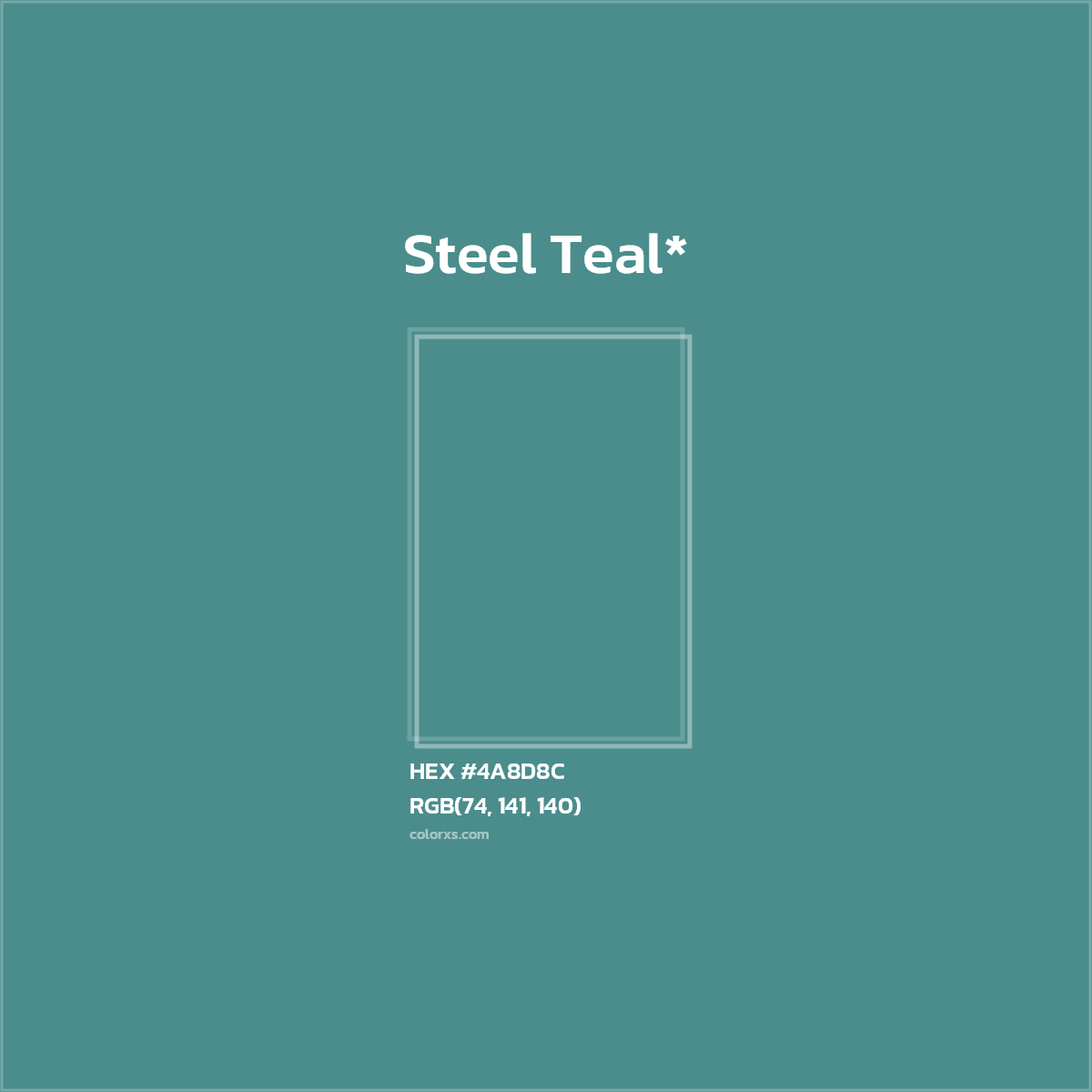 HEX #4A8D8C Color Name, Color Code, Palettes, Similar Paints, Images