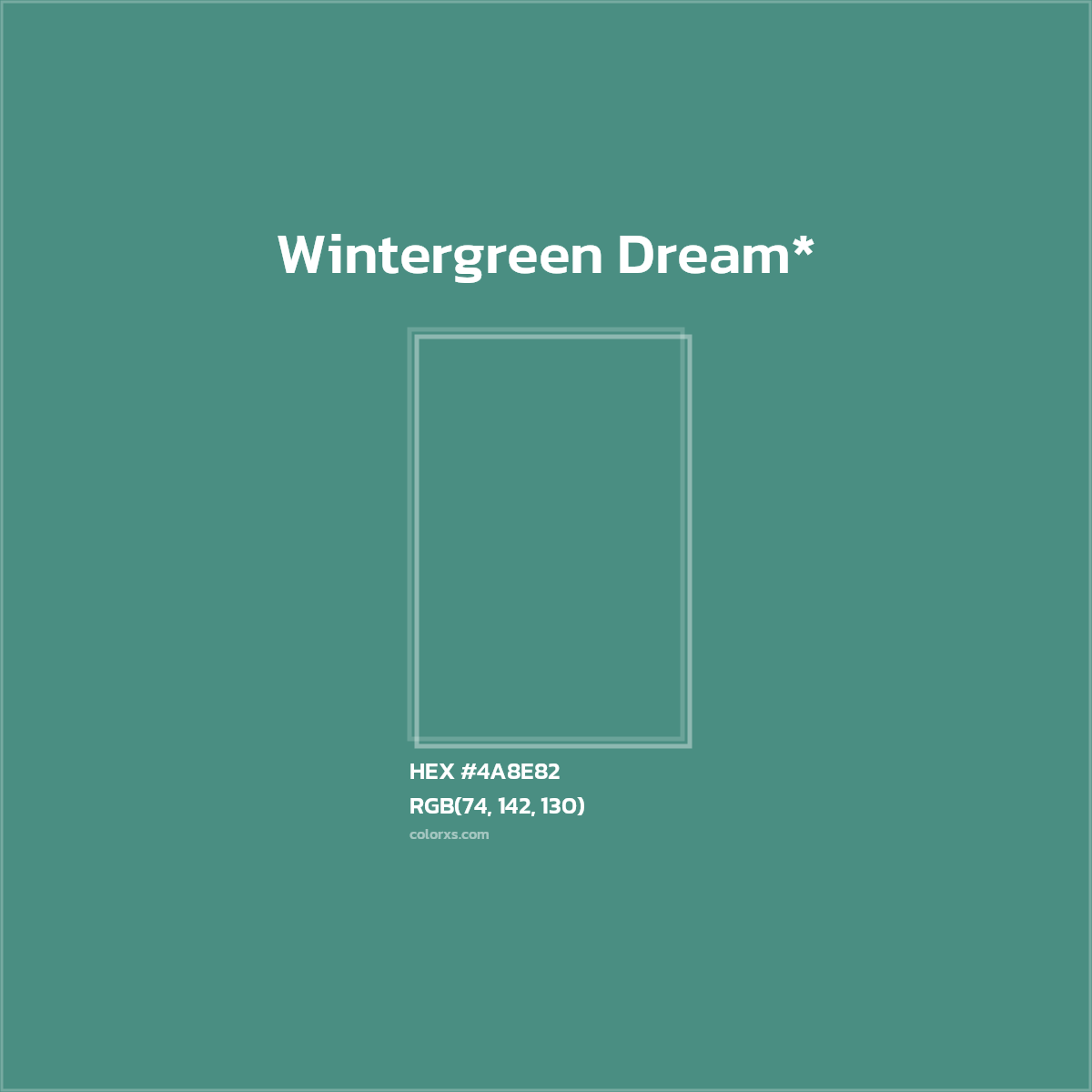 HEX #4A8E82 Color Name, Color Code, Palettes, Similar Paints, Images