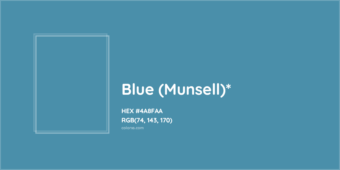 HEX #4A8FAA Color Name, Color Code, Palettes, Similar Paints, Images