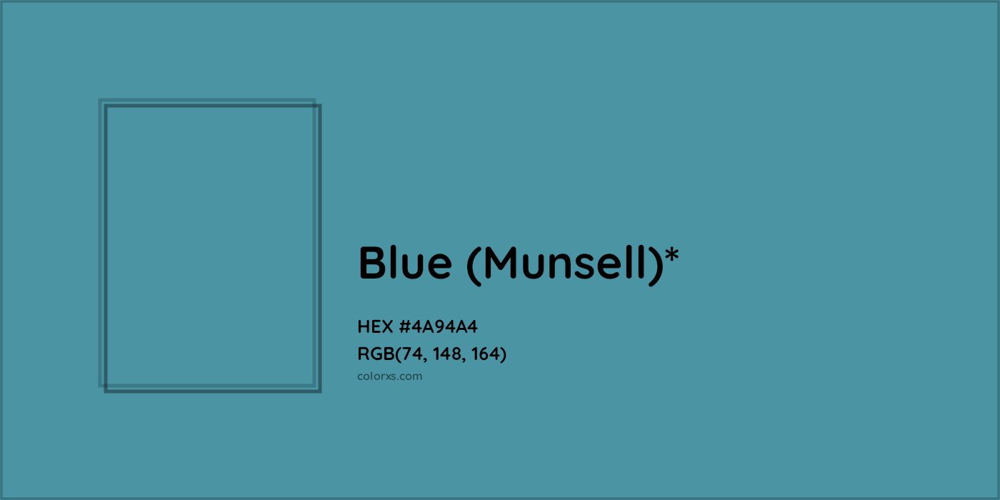 HEX #4A94A4 Color Name, Color Code, Palettes, Similar Paints, Images