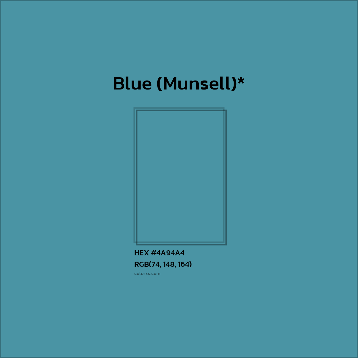 HEX #4A94A4 Color Name, Color Code, Palettes, Similar Paints, Images