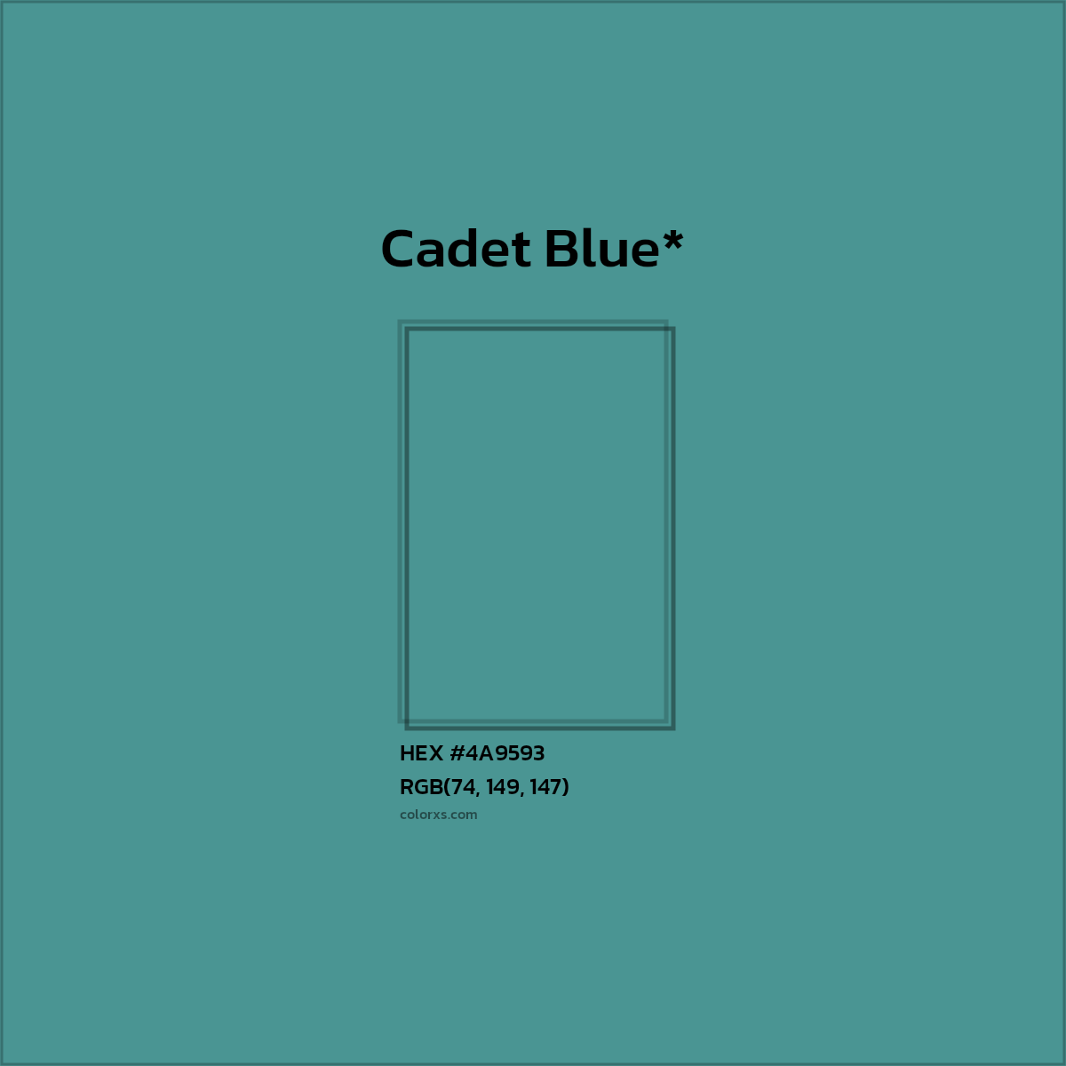 HEX #4A9593 Color Name, Color Code, Palettes, Similar Paints, Images