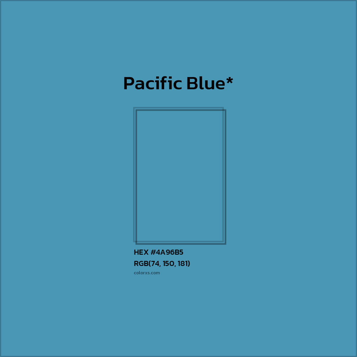 HEX #4A96B5 Color Name, Color Code, Palettes, Similar Paints, Images