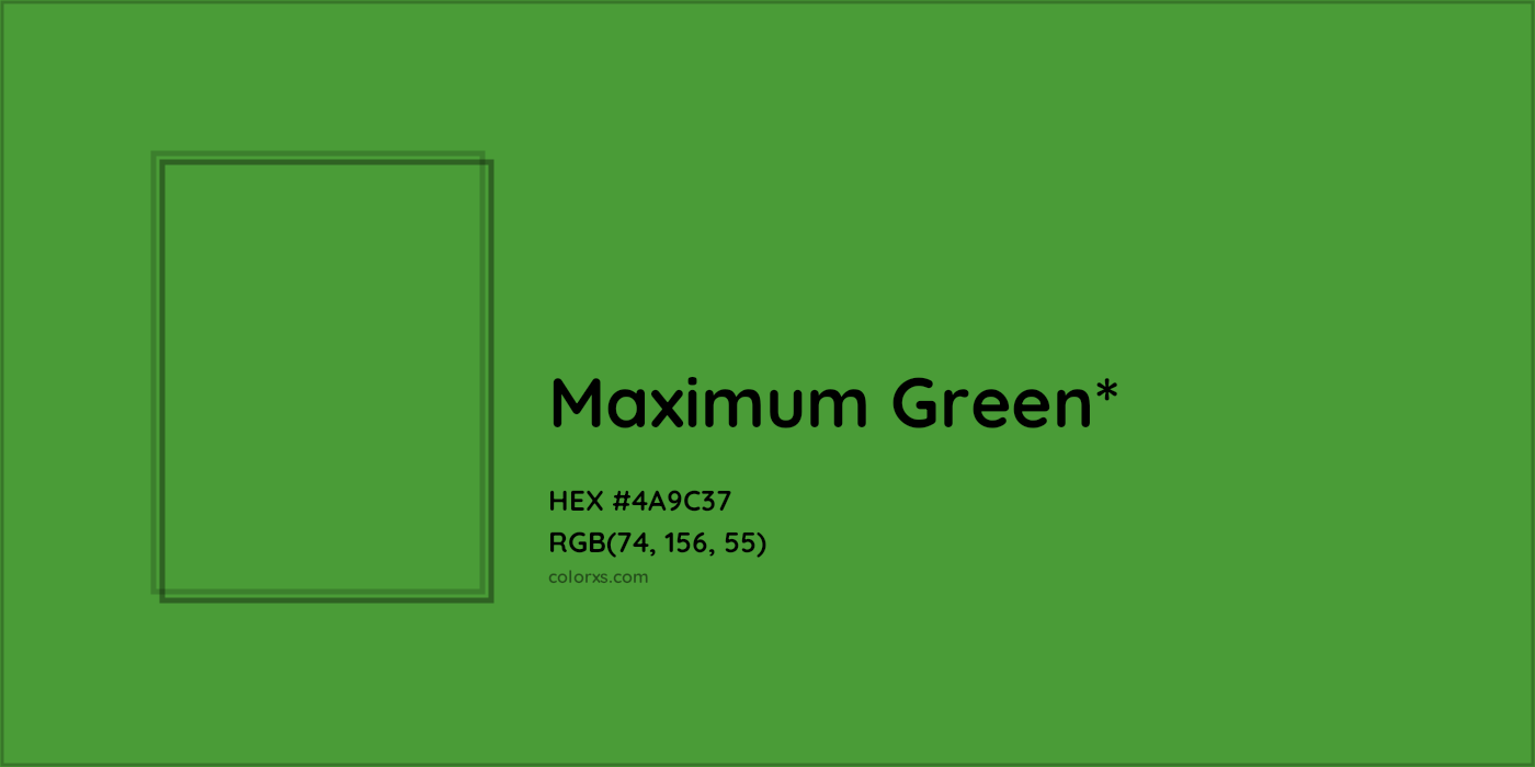 HEX #4A9C37 Color Name, Color Code, Palettes, Similar Paints, Images