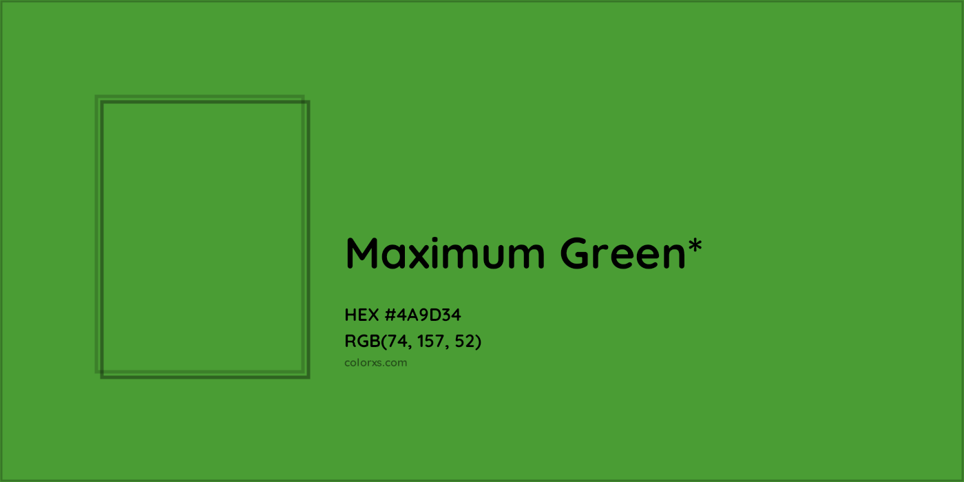 HEX #4A9D34 Color Name, Color Code, Palettes, Similar Paints, Images