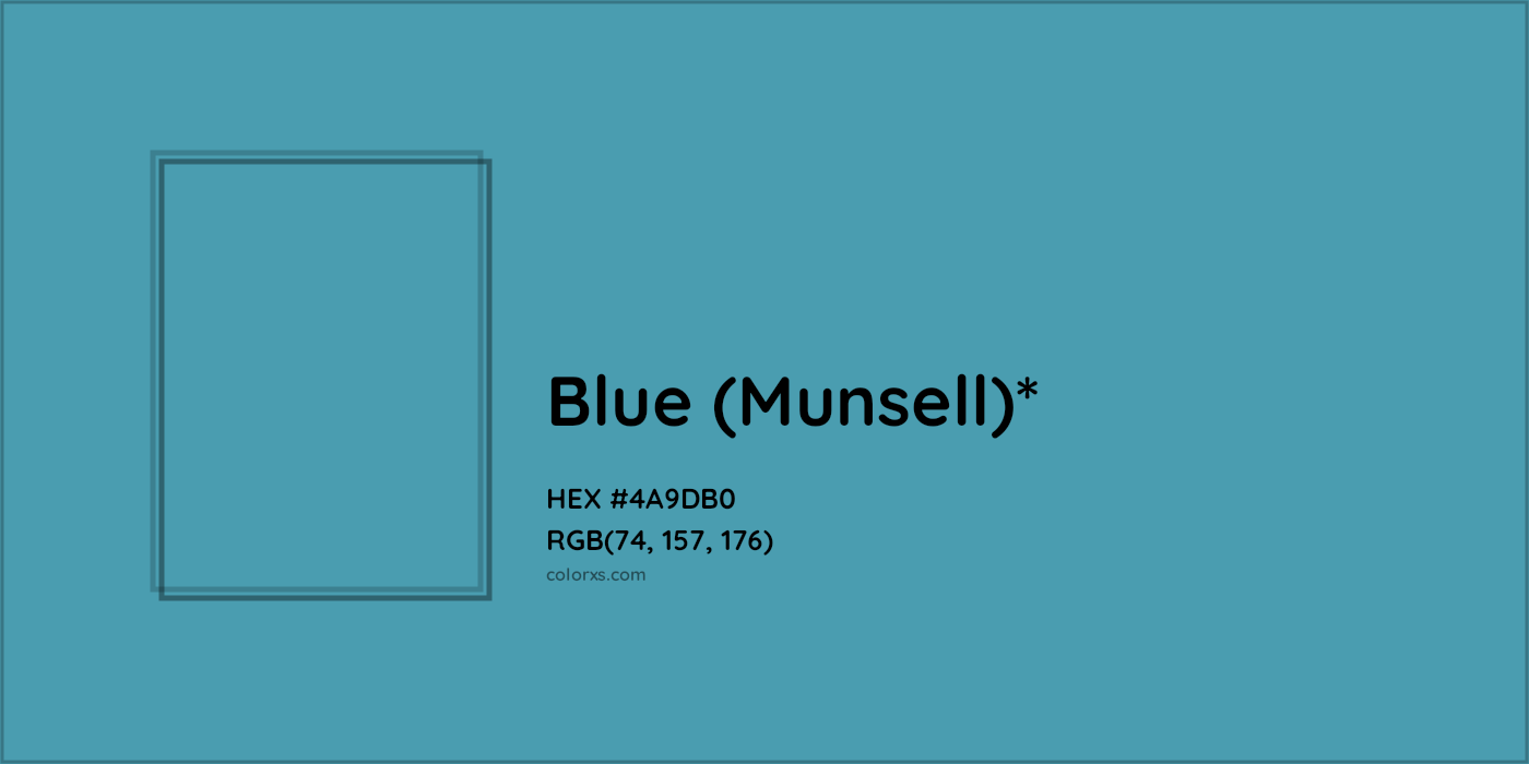 HEX #4A9DB0 Color Name, Color Code, Palettes, Similar Paints, Images