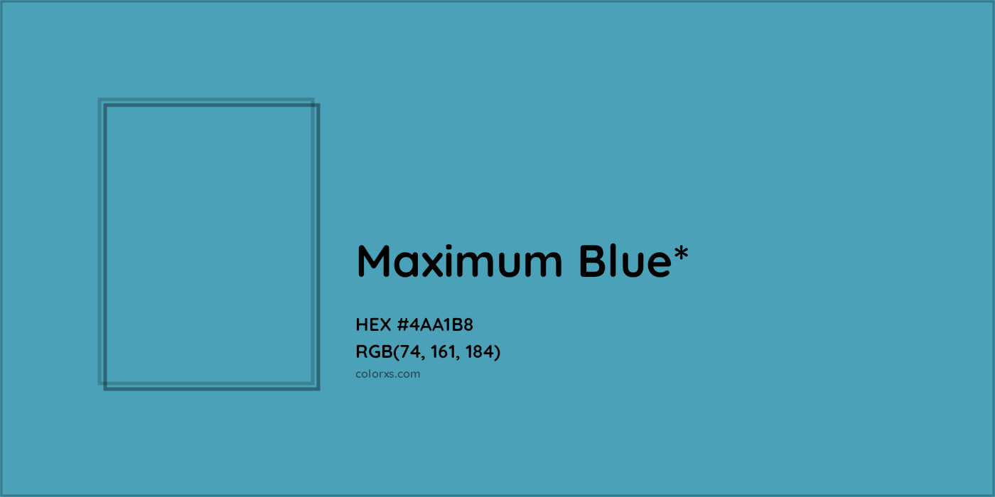 HEX #4AA1B8 Color Name, Color Code, Palettes, Similar Paints, Images