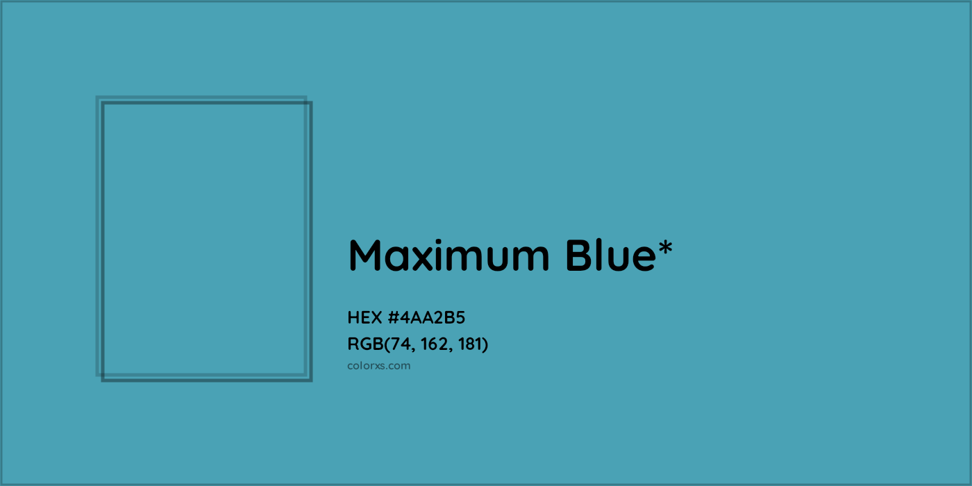 HEX #4AA2B5 Color Name, Color Code, Palettes, Similar Paints, Images