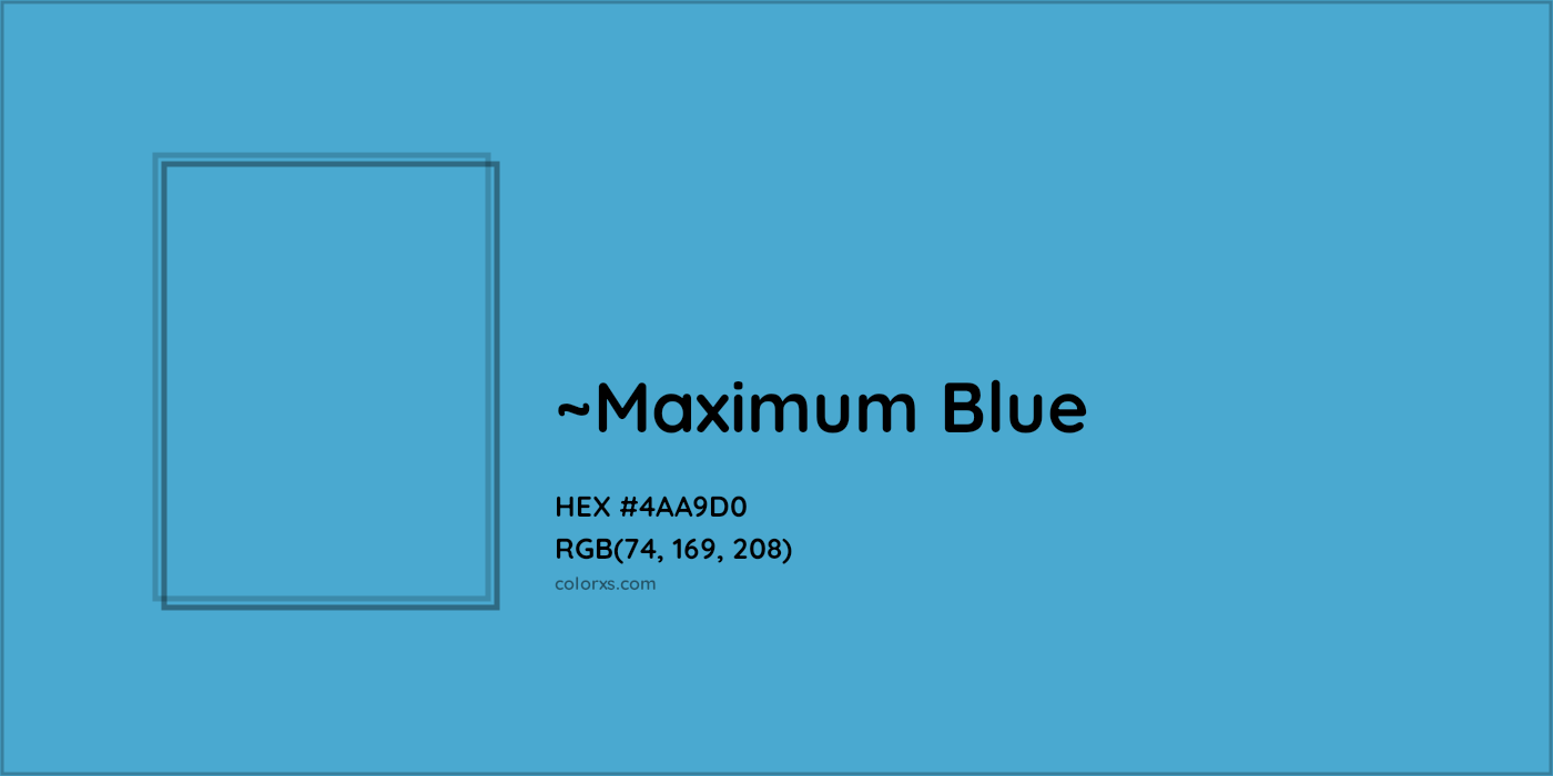 HEX #4AA9D0 Color Name, Color Code, Palettes, Similar Paints, Images