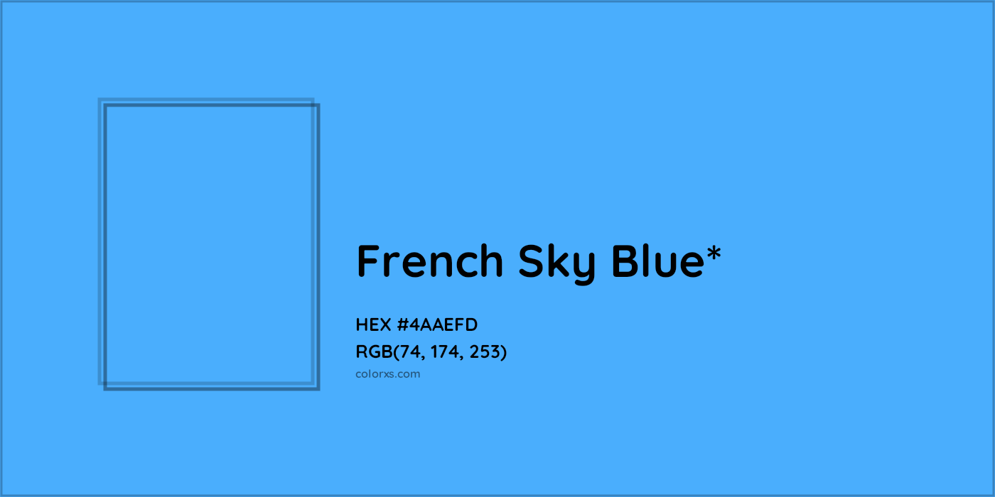 HEX #4AAEFD Color Name, Color Code, Palettes, Similar Paints, Images