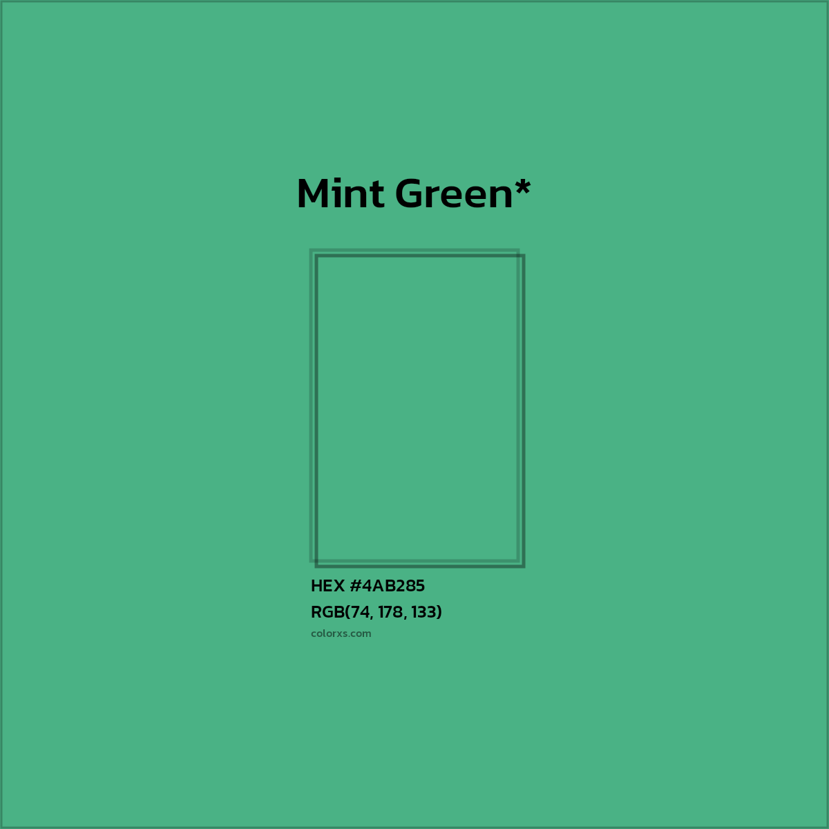 HEX #4AB285 Color Name, Color Code, Palettes, Similar Paints, Images