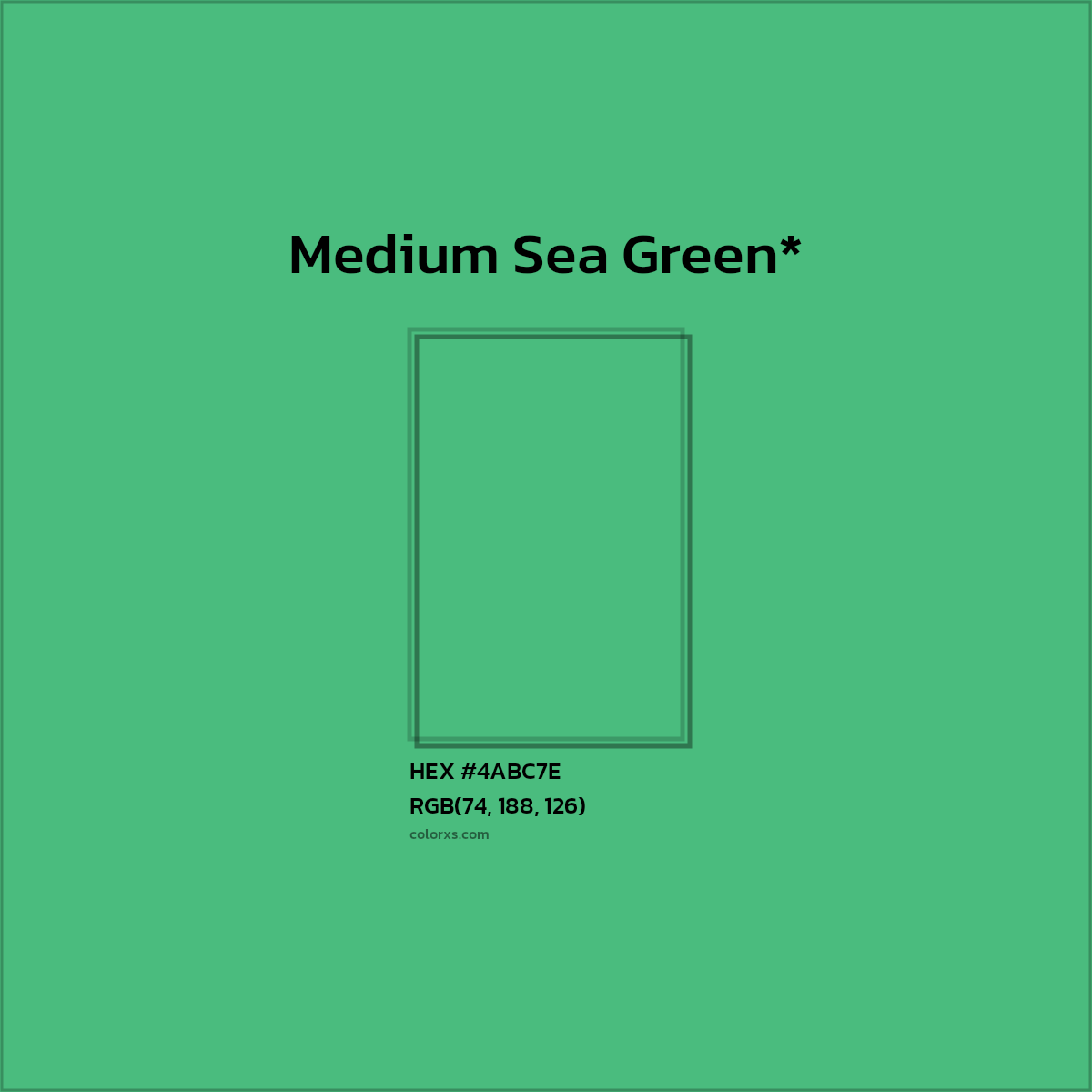 HEX #4ABC7E Color Name, Color Code, Palettes, Similar Paints, Images