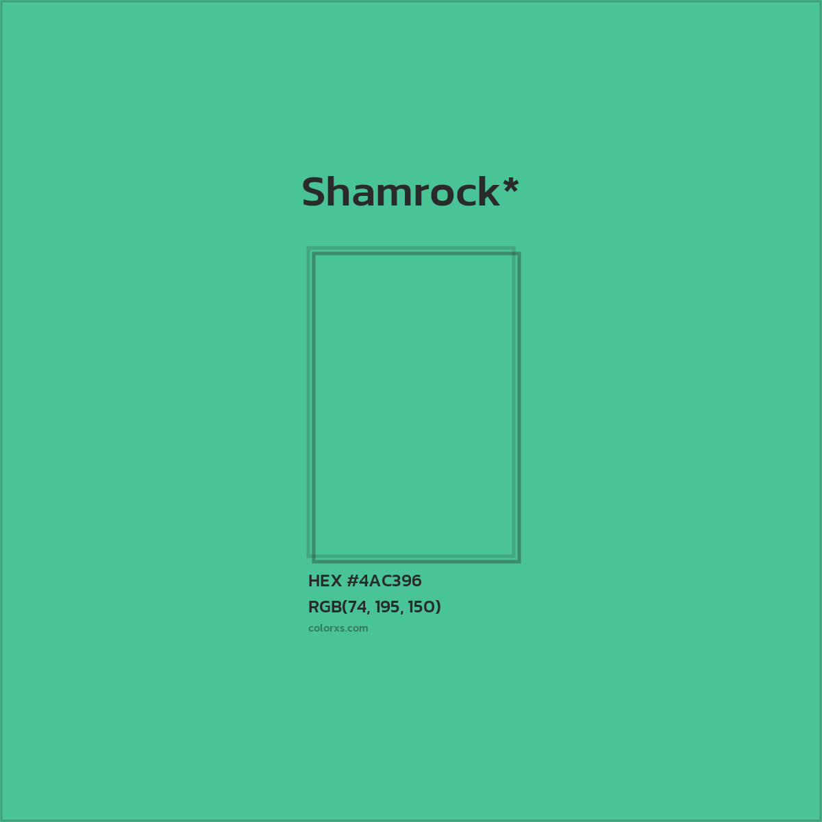 HEX #4AC396 Color Name, Color Code, Palettes, Similar Paints, Images