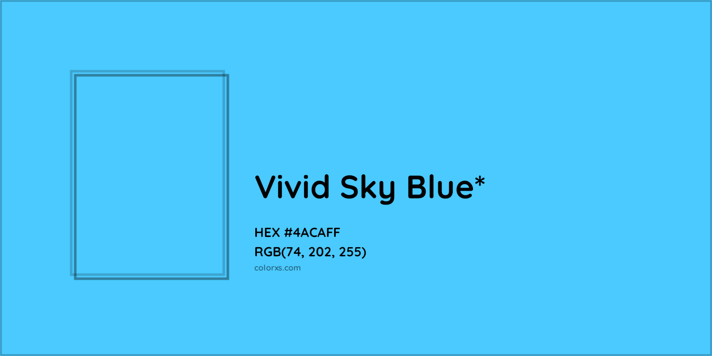 HEX #4ACAFF Color Name, Color Code, Palettes, Similar Paints, Images