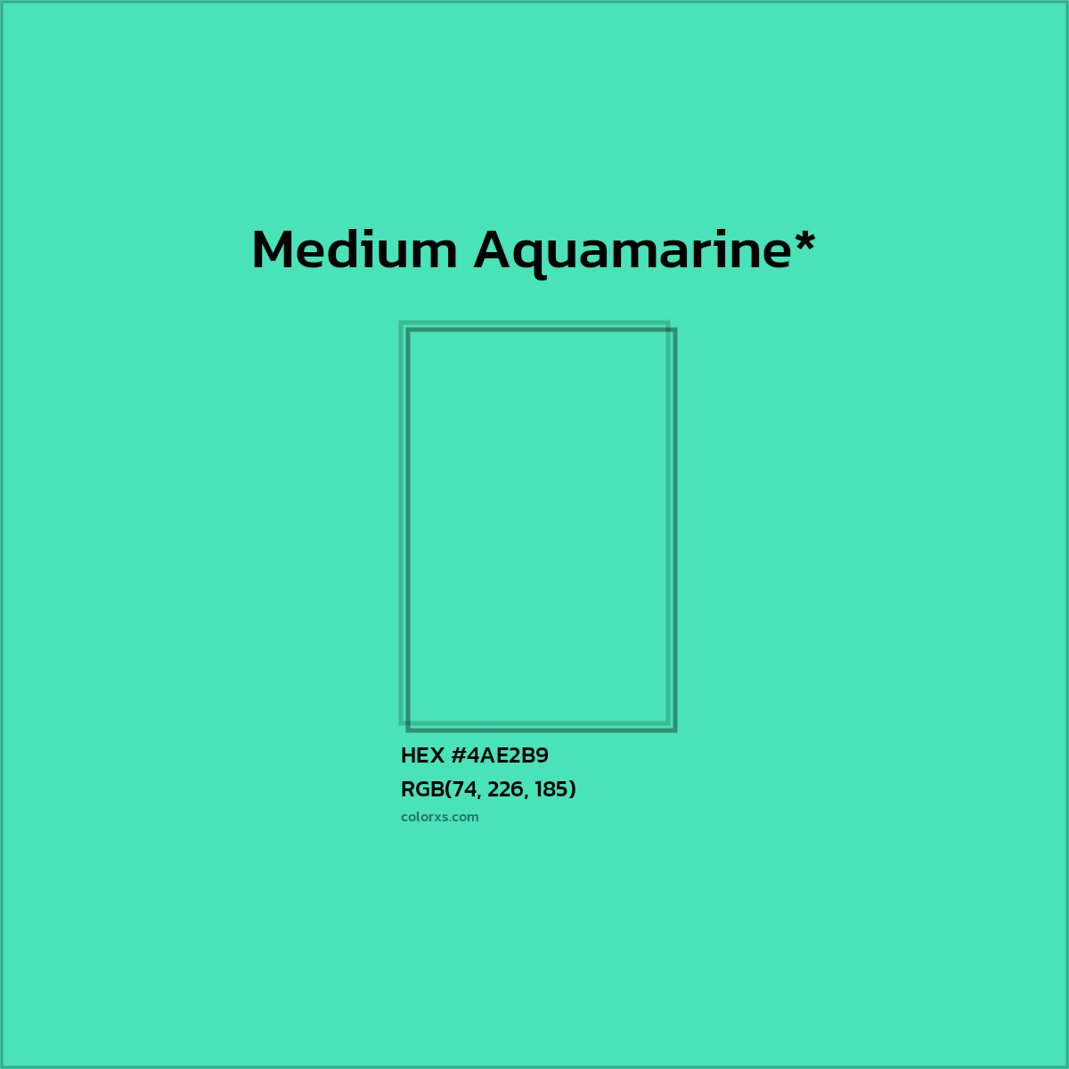 HEX #4AE2B9 Color Name, Color Code, Palettes, Similar Paints, Images