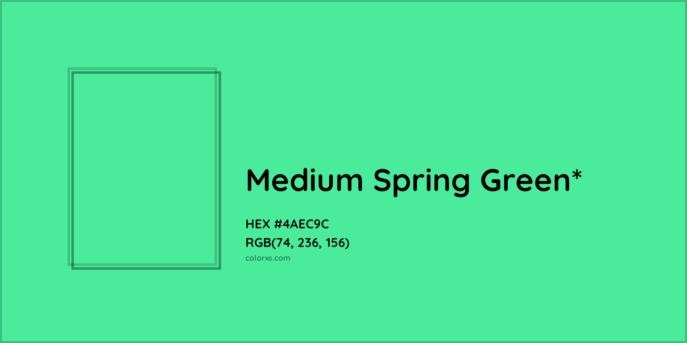 HEX #4AEC9C Color Name, Color Code, Palettes, Similar Paints, Images