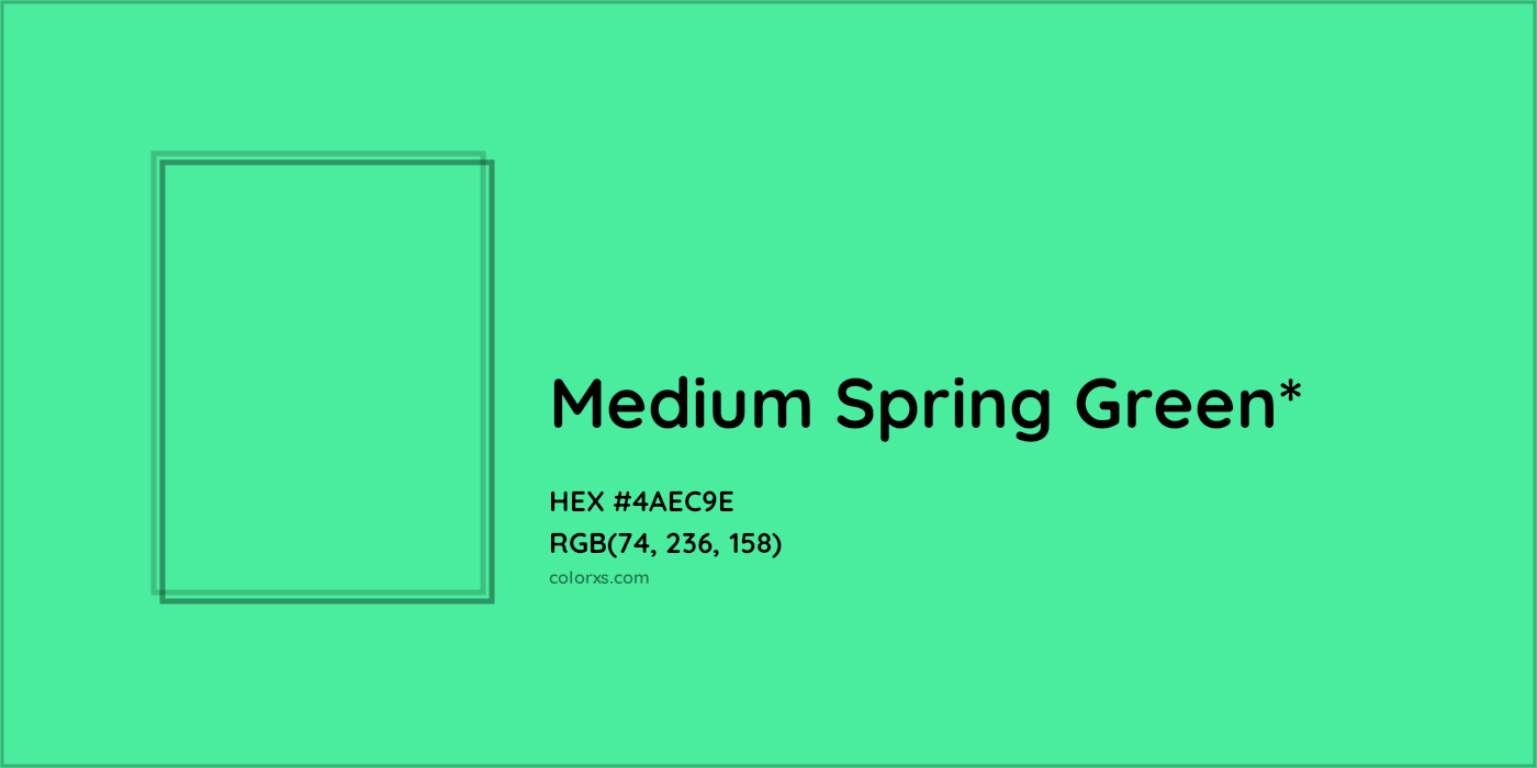 HEX #4AEC9E Color Name, Color Code, Palettes, Similar Paints, Images