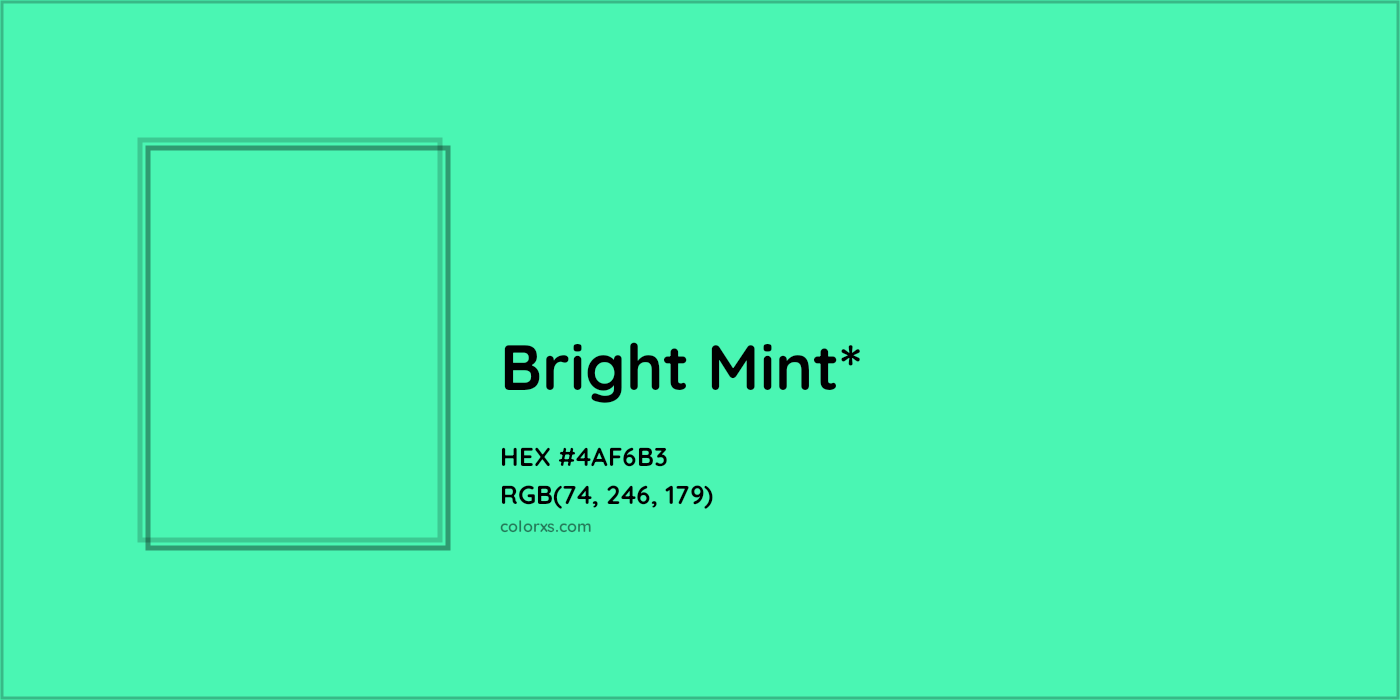 HEX #4AF6B3 Color Name, Color Code, Palettes, Similar Paints, Images