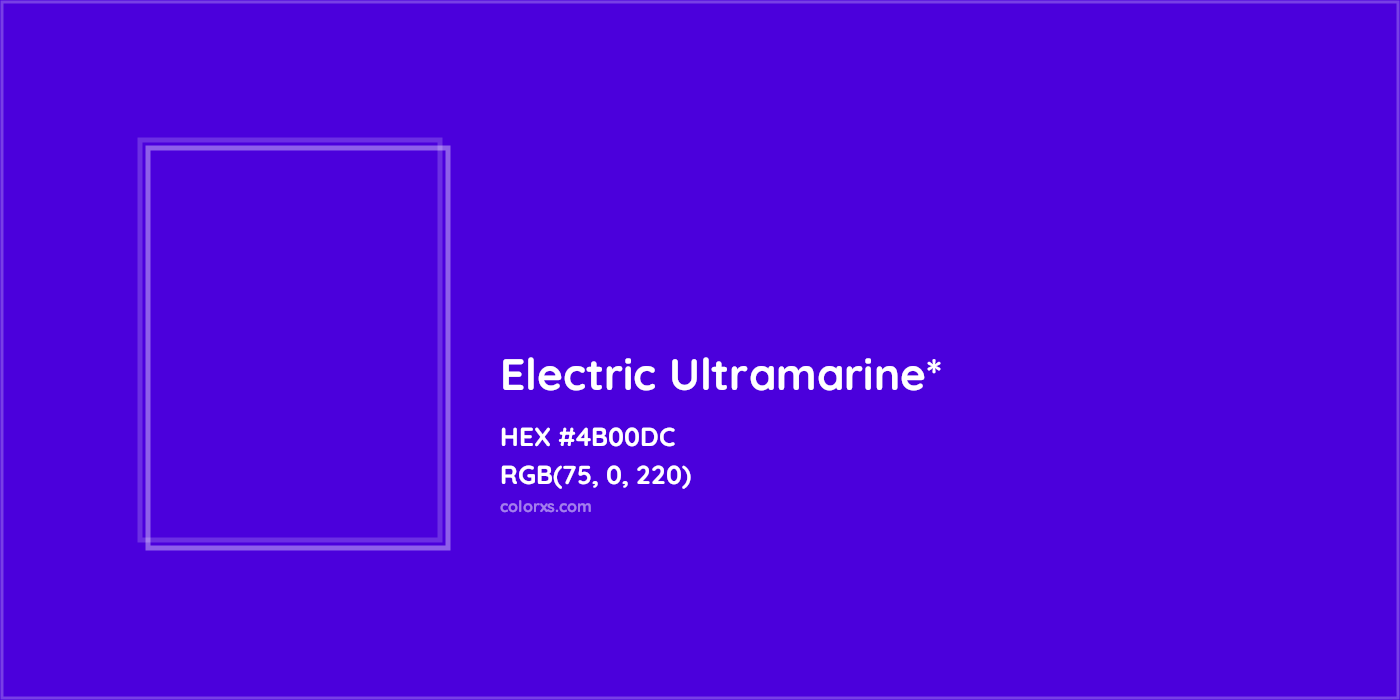HEX #4B00DC Color Name, Color Code, Palettes, Similar Paints, Images