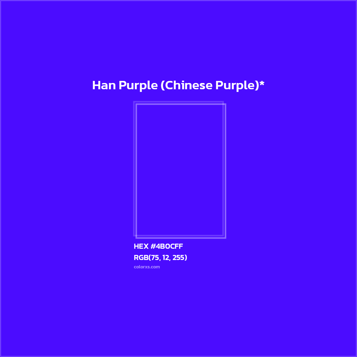 HEX #4B0CFF Color Name, Color Code, Palettes, Similar Paints, Images