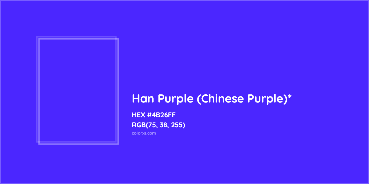 HEX #4B26FF Color Name, Color Code, Palettes, Similar Paints, Images