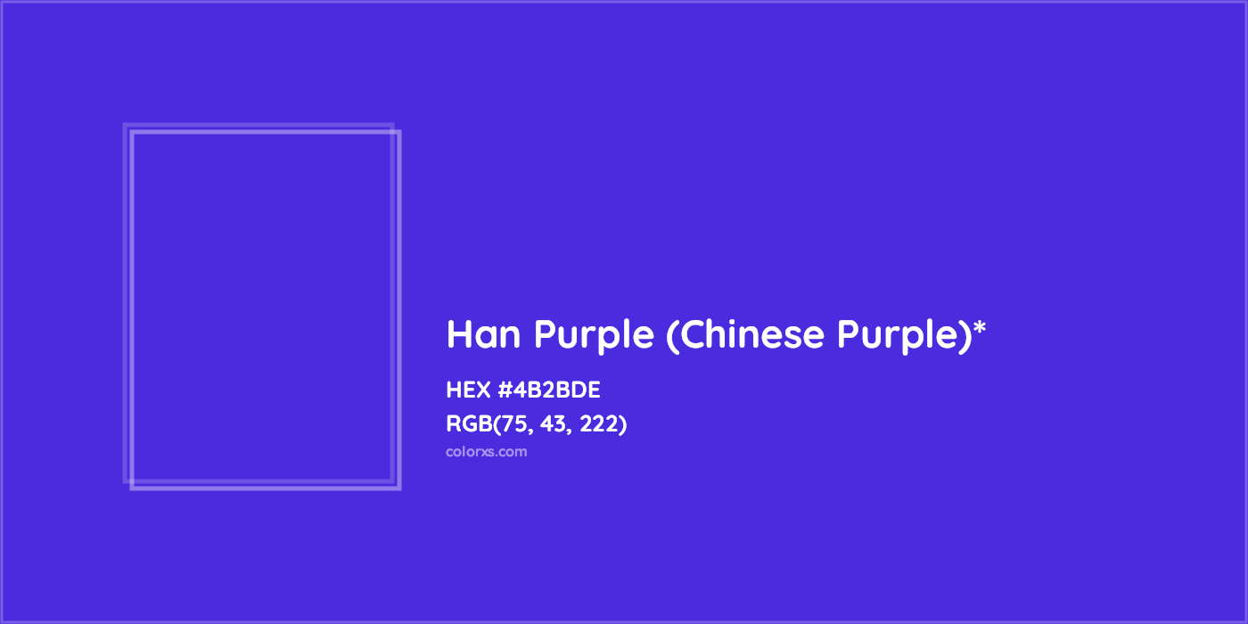 HEX #4B2BDE Color Name, Color Code, Palettes, Similar Paints, Images