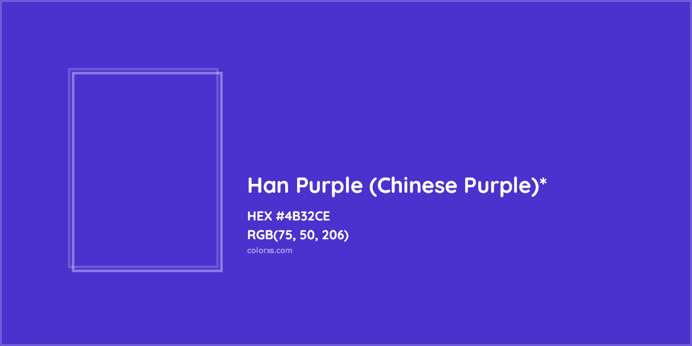 HEX #4B32CE Color Name, Color Code, Palettes, Similar Paints, Images