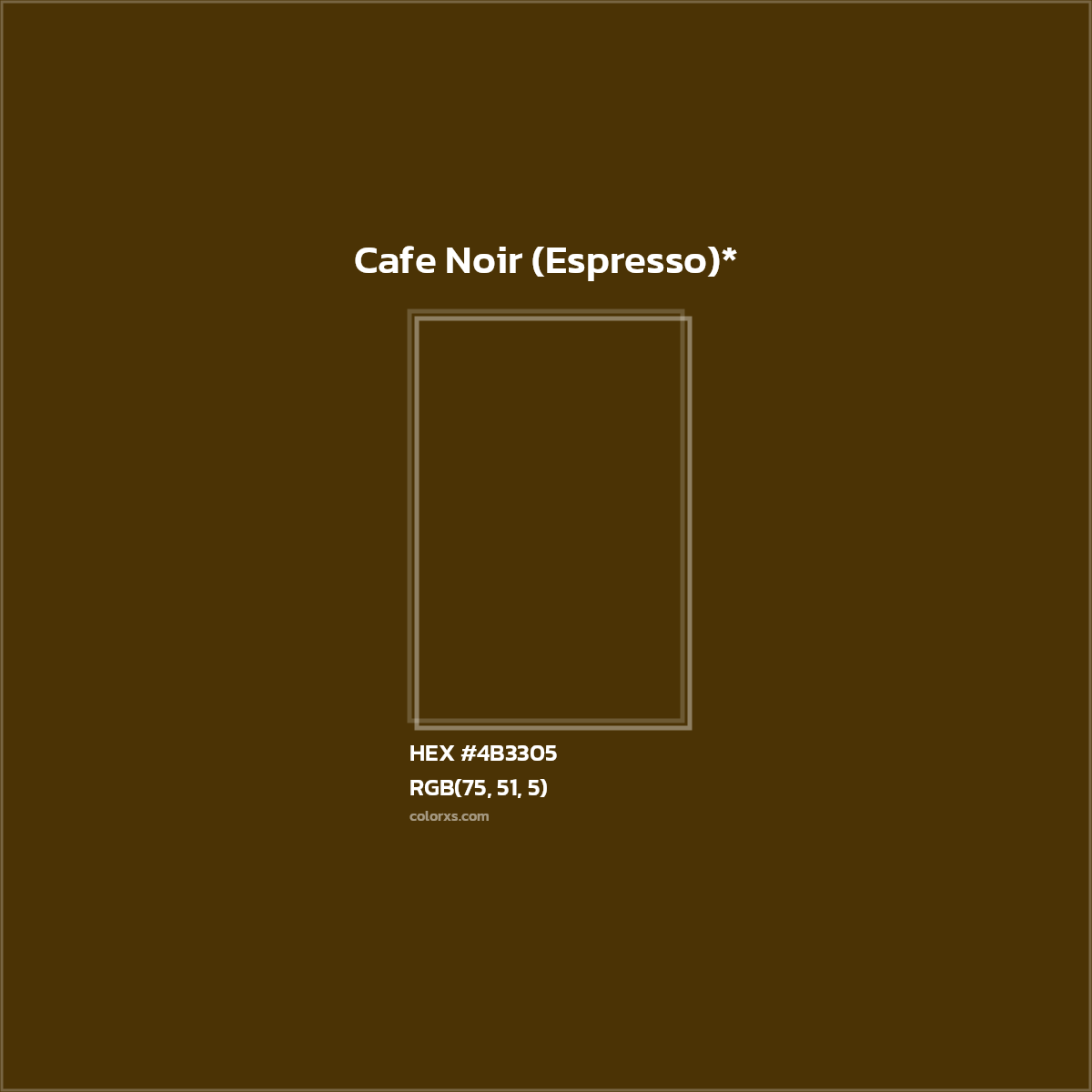 HEX #4B3305 Color Name, Color Code, Palettes, Similar Paints, Images