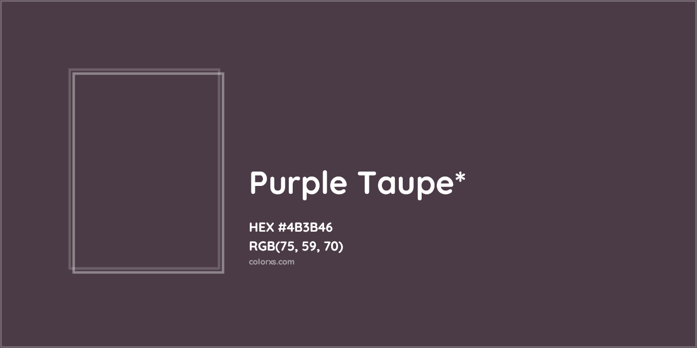 HEX #4B3B46 Color Name, Color Code, Palettes, Similar Paints, Images