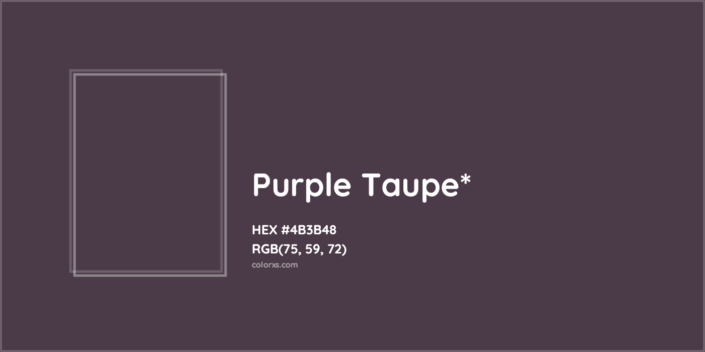 HEX #4B3B48 Color Name, Color Code, Palettes, Similar Paints, Images