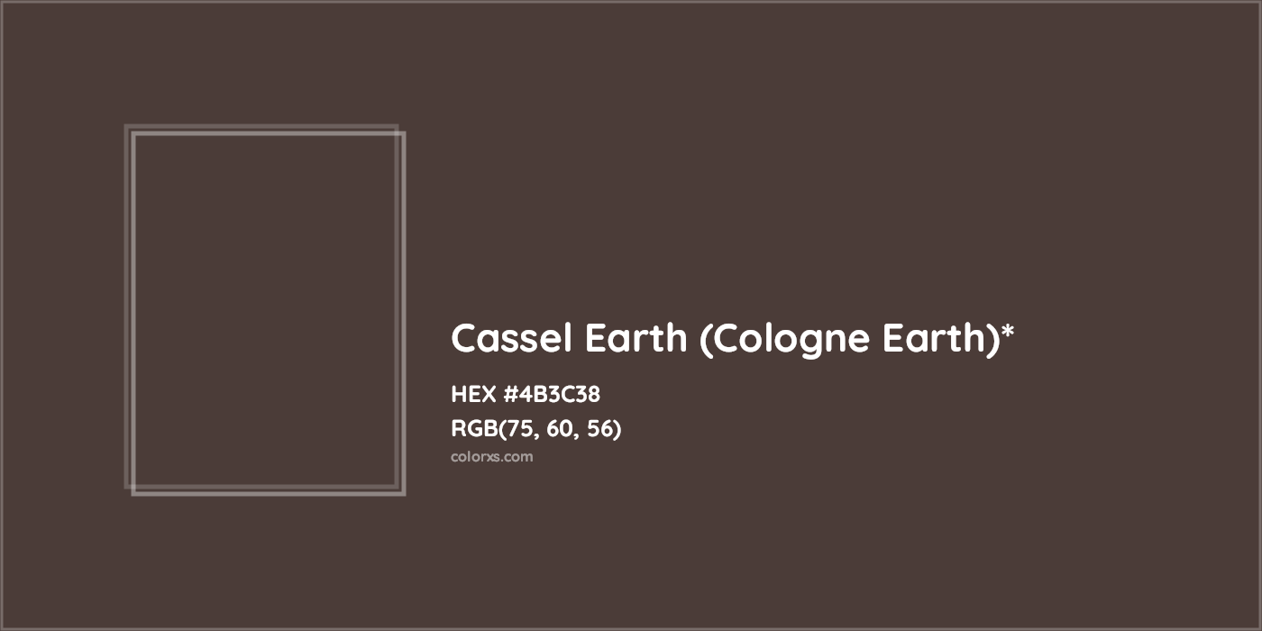 HEX #4B3C38 Color Name, Color Code, Palettes, Similar Paints, Images