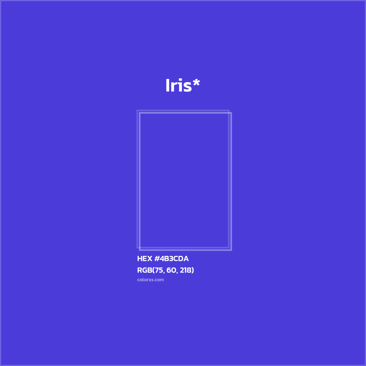 HEX #4B3CDA Color Name, Color Code, Palettes, Similar Paints, Images