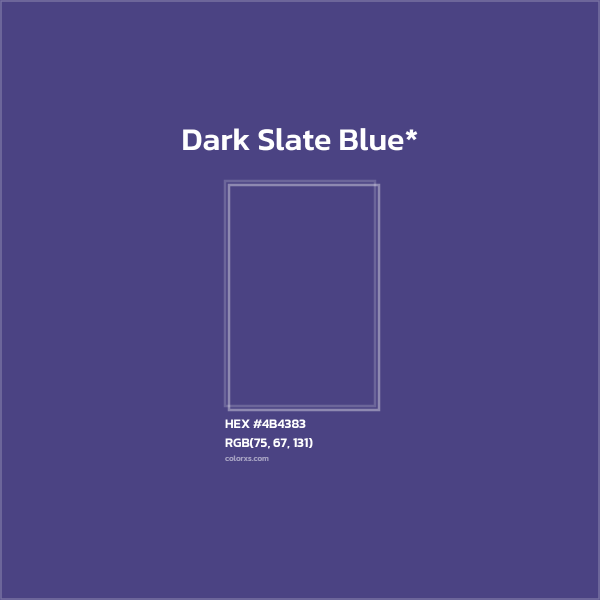 HEX #4B4383 Color Name, Color Code, Palettes, Similar Paints, Images