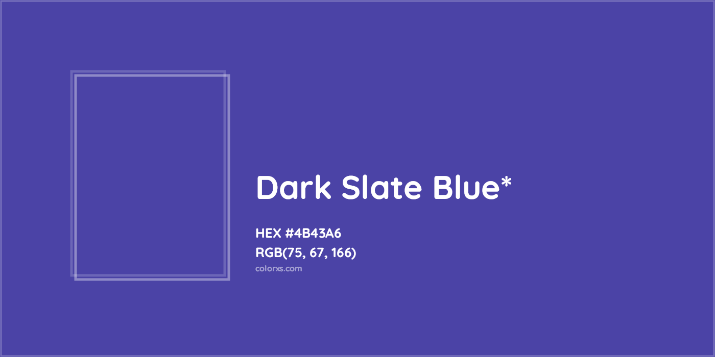 HEX #4B43A6 Color Name, Color Code, Palettes, Similar Paints, Images