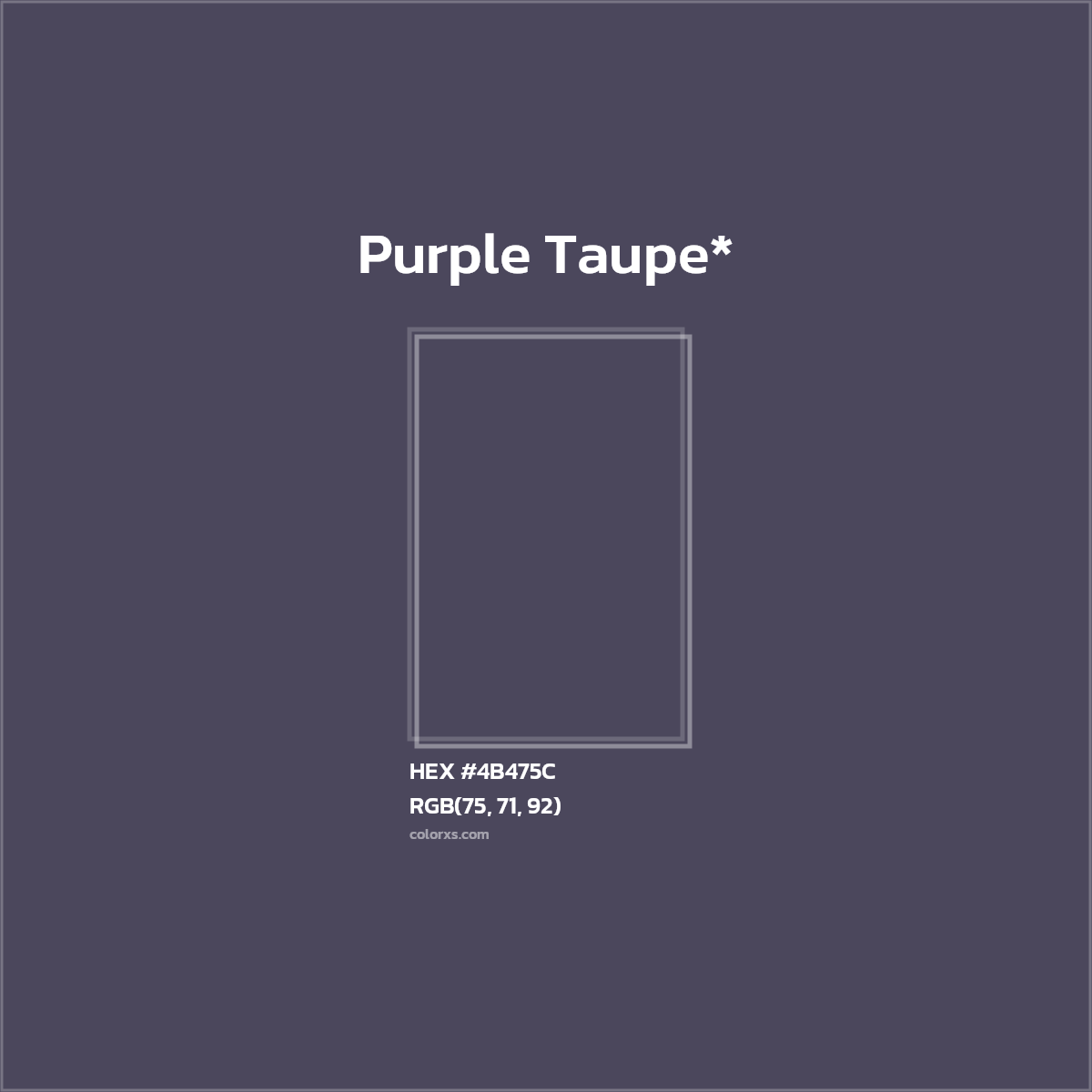 HEX #4B475C Color Name, Color Code, Palettes, Similar Paints, Images