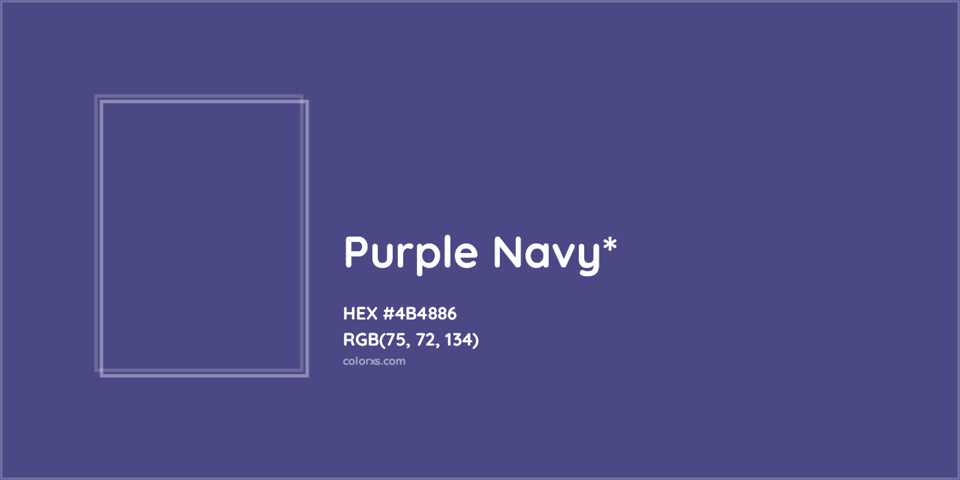 HEX #4B4886 Color Name, Color Code, Palettes, Similar Paints, Images