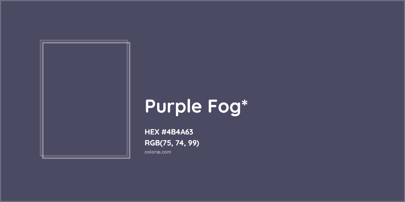 HEX #4B4A63 Color Name, Color Code, Palettes, Similar Paints, Images
