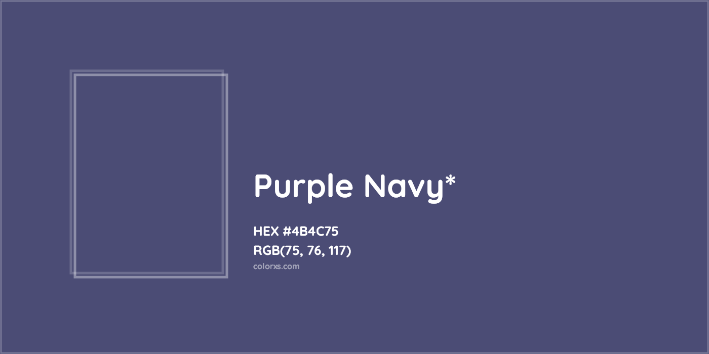 HEX #4B4C75 Color Name, Color Code, Palettes, Similar Paints, Images